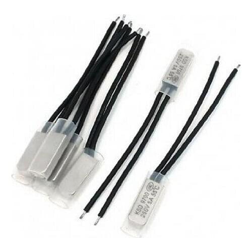 5pcs/lot KSD9700 5A250V 55 Degree Celsius (N.C.) Normally Closed Temperature Switch Thermostat Thermal Protector
