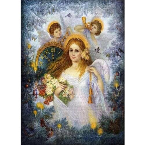 5D DIY Diamond Painting Angel Girl Full Square Round Embroidery Pictures Paste Rhinestones Cross Stitch Kits Arts Decor GJ850