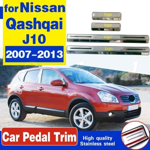 Car Accessories For Nissan Qashqai Door Sill J10 Scuff Plate Stainless Steel Door Sills Guard Car Styling Sticker 2007-2013 4pcs