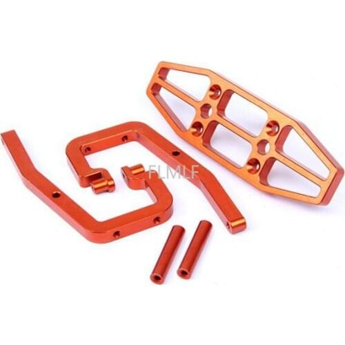 CNC Metal Rear Bumper Kit 2 Fit for 1/5 HPI ROVAN ROFUN KM GTB TS BAJA 5B 5T 5SC