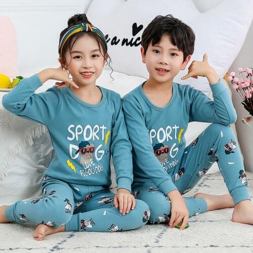 Kids Pajamas Long Sleeve Cartoon Children Pajamas For Girls Boys Pyjamas Kids Baby Girl Clothes Suits Boy Sleepwear Nightwear