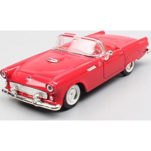 Childrens 1:43 Scale small classic 1955 Ford Thunderbird roadster diecast vehicles models auto Cars toys thumbnails collectors