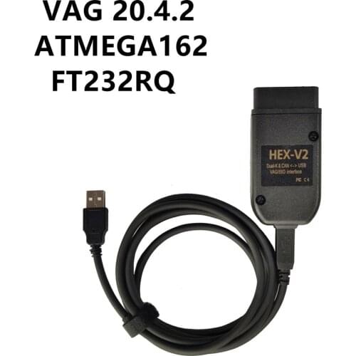 DHL10pcs/lot VAGCOM 20.12.0 HEX V2 Interface Electric Testers FOR V-W S-koda Se-at 20.4.2 multi-language ATMEGA162+16V8+FT232RQ