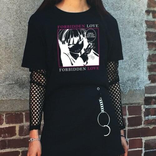 Kawaii Fashion Japanese Anime Women T-Shirt Oversize Harajuku Streetwear Graphic Tees Female Cartoon T Shirt Y2k Aesthetic Top