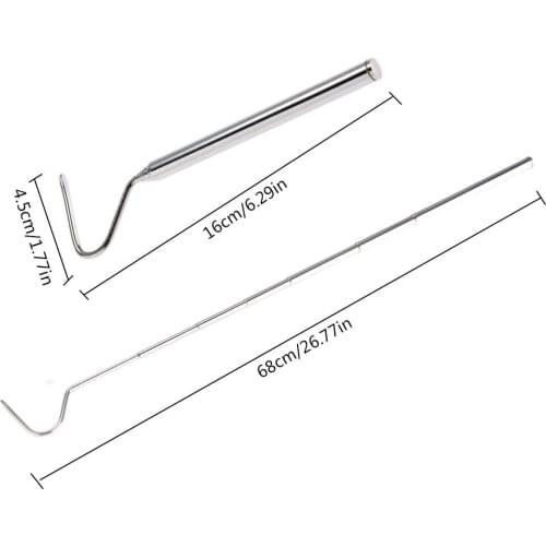 Catching Snakes Tools Stainless Steel Trap Tong Adjustable Long Handle For Tongs Snake Hook Tool Catch Pet Snakes Breeding Tool