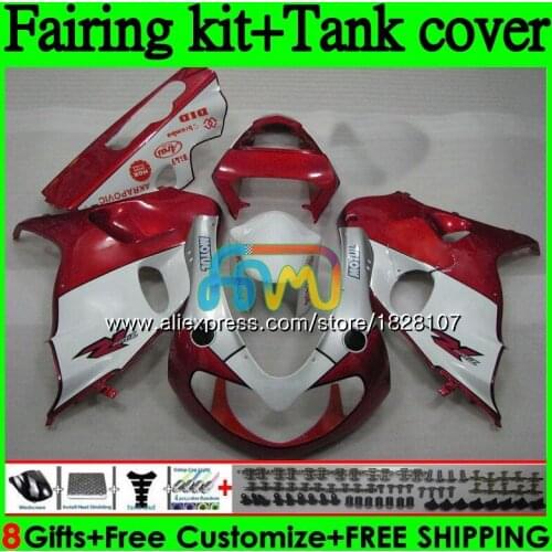 Kit+Tank For SUZUKI Red white TL1000R 1998 1999 2000 2001 2002 2003 100BS.66 TL1000 TL 1000 R 1000R 98 99 00 01 02 03 Fairing