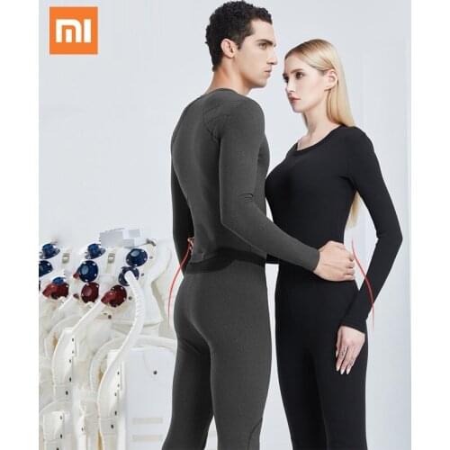 Xiaomi Supield Thermal Underwear Set Far Infrared Heating Men Women Winter clothing Warm Suit Aerogel Long Sleeve Top Warm Pants