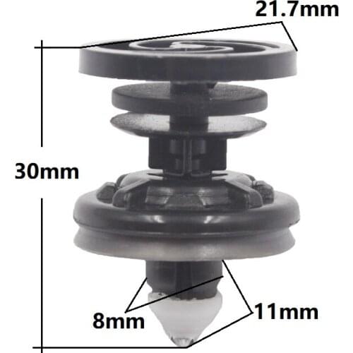 10x Auto Door Panel Trim Fastener Rivet Retainer Clips For Audi Volkswagen Touran Sagitar Passat B6 Polo Golf