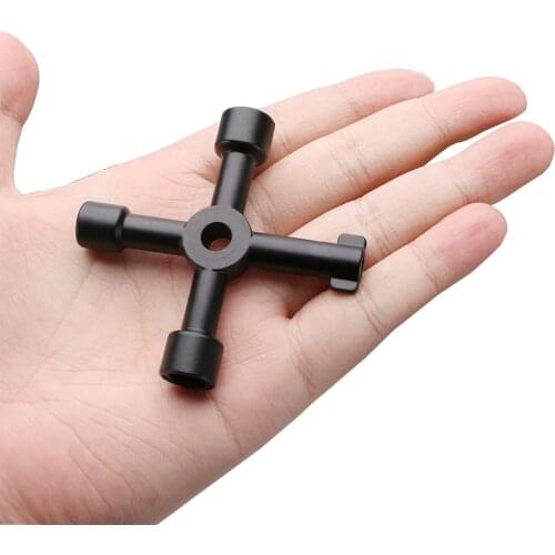 Multi-function 4 In 1 Universal Cross Key Triangle Key for Train Electrical Elevator Cabinet Valve Alloy Triangle Square