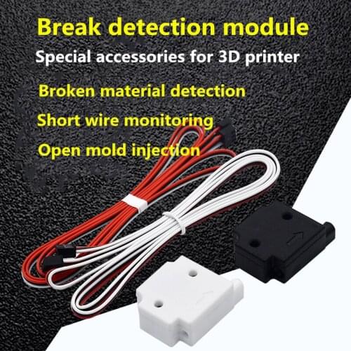 3D Printer Filament Break Detection Module With 1M Cable Run-out Sensor Material Runout Detector black white 1.75mm