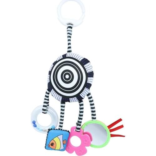 Newborn Soft Plush Car Seat Crib Stroller plush baby soft cube safety seat Pram Rattle Hanging Animal Toy strollers for dolls