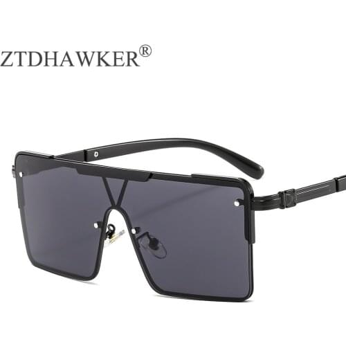New Fashion Metal Frame Big Sunglasses Popular Forefront Temperament Men and Women Spectacles