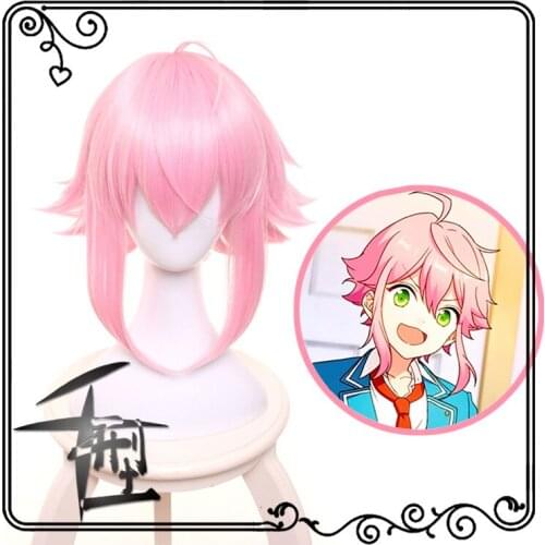 Ensemble Stars Cosplay Tori Himemiya Wig Pink Short Wig synthetic hair Anime Cosplay Game Cosplay High Quality Hair