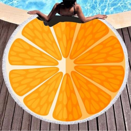 Fruit pattern Fringed beach towel Round beach towel Beach cover up Microfiber towel Towel beach Beach mat Bath towel beach towel