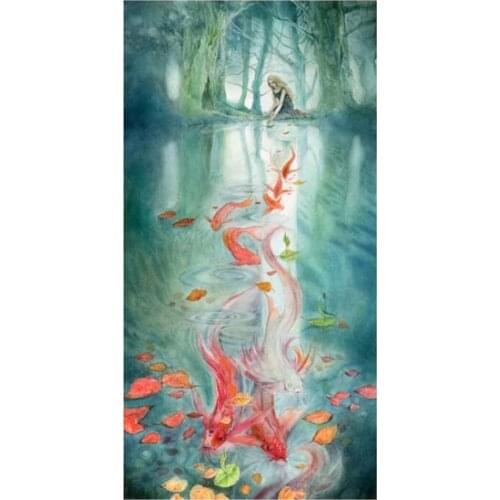 Popular Embroidery Ripples on the Pond Funny Cross Stitch Kits for Adults with 100% Cotton Floss & Free Shipping for Home Decor