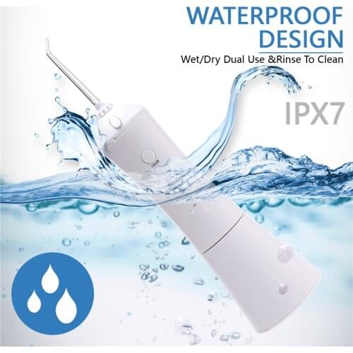 Portable dental oral irrigator hygiene 230ml usb charge water dental flosser cordless rechargeable IPX7 dental hygiene