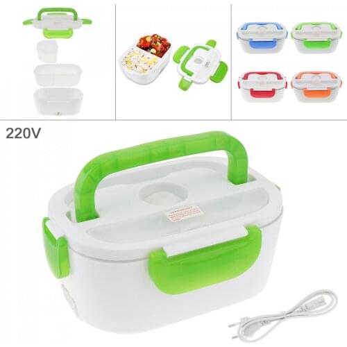220V 1.5L Split-type Portable Food Warmer Heating Keeping Electric Lunch Box with Spoon / EU Charging Line