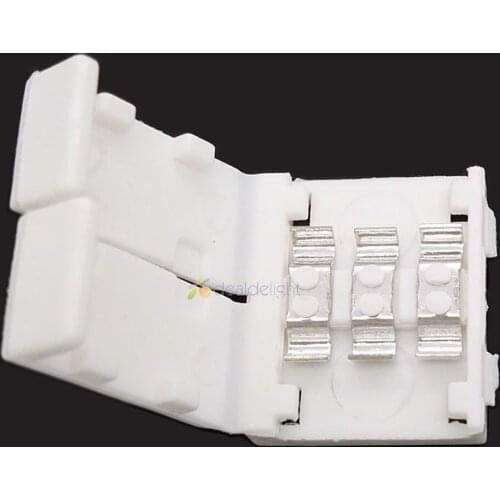 500pcs 3pin 10mm width connector for 10mm wide pcb led digital strip(ws2811,ws2812b.etc)no need soldering wholesale