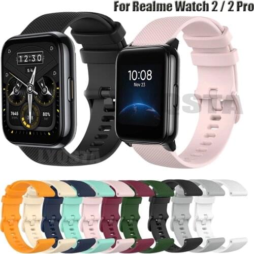 22mm Watch Band Strap For Realme Watch 2/Watch2 Pro Smart Silicone Wristband For Realme Watch S/ Watch S Pro Bracelet Watchstrap