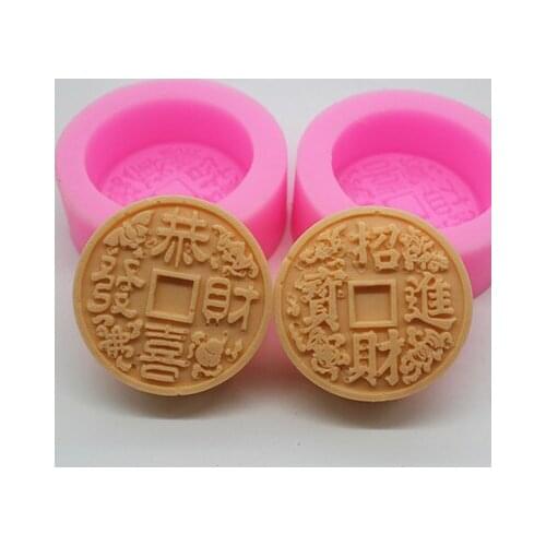 Silicone mold Fortune Kung Hei Fat Choy handmade soap candle mold Chocolate Fondant cake mould Baking mold DIY tools