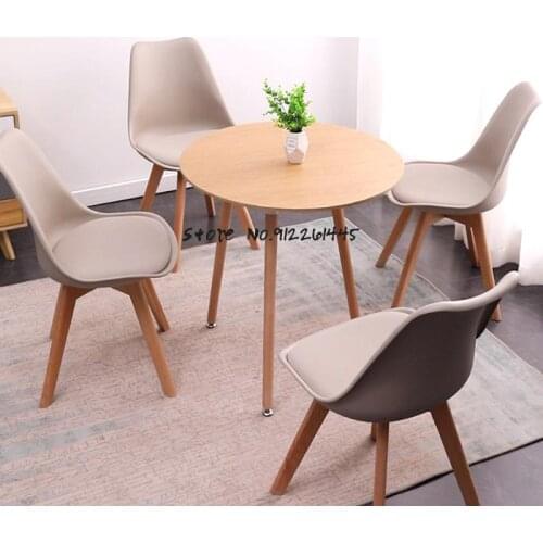 Nordic Minimalist Designer Home Balcony Desk Makeup Stool Backrest Milk Tea Shop Negotiation Reception Desk Chair Combination