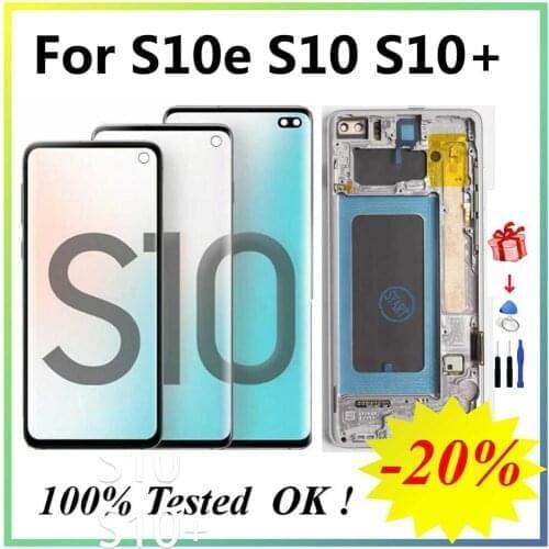 ORIGINAL LCD Display for SAMSUNG Galaxy S10e S10 Lcd Display G9730 S10+ Plus Display G9750 Touch Screen Digitizer Assembly