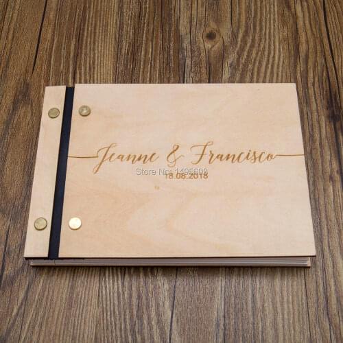 Wedding Guest Book, Handwritten Font, Engraved Wood, Modern Calligraphy, Wedding Shower Gift