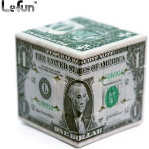 Dollars Magic Cube 3*3*3 Sensory Toys Speed Cube Puzzle Cube UV Printing Dollar Pattern Cubes Kids Cube Toys Educational Toys