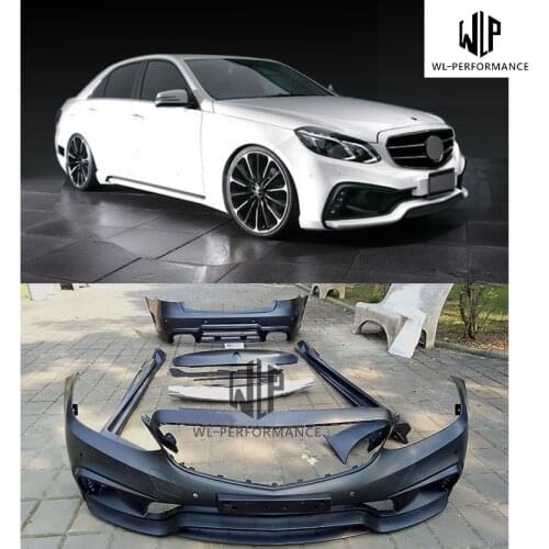 W212 PP Unpainted Car Body Kit Front Rear Bumper Side Skirts For Mercedes-Benz W212 E300 14-16