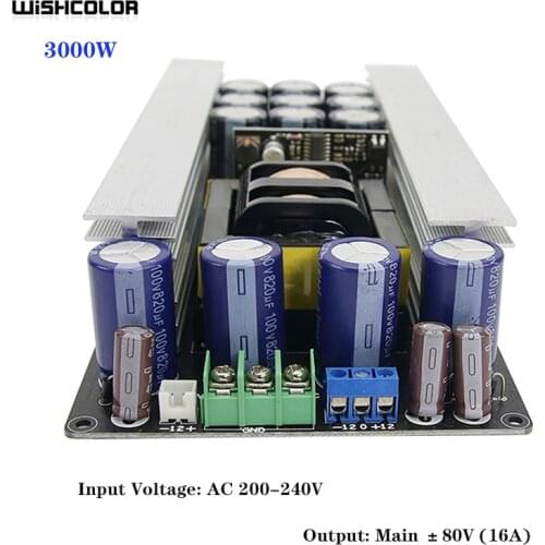 Wishcolor AC 200-240V 3000W LLC Amplifier Switching Power Supply Amplifier Power Supply Board ±80V Output LLC-3000W
