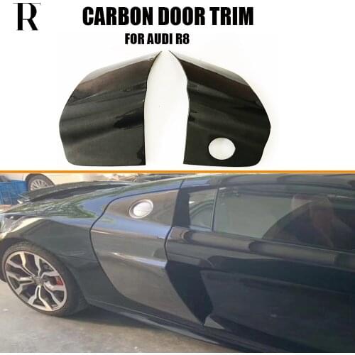 R8 Carbon Fiber Side Door Fender Flares Cover for Audi R8 V8 V10 2008 - 2015 1 pAIR