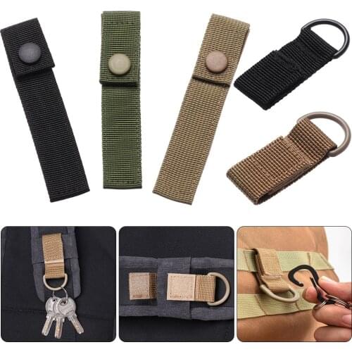1Pc Nylon Ribbon Buckle Keychain Hook Clip Water Bottle Holder Tactical Military Climbing Carabiner Belt Backpack Hanger Hook