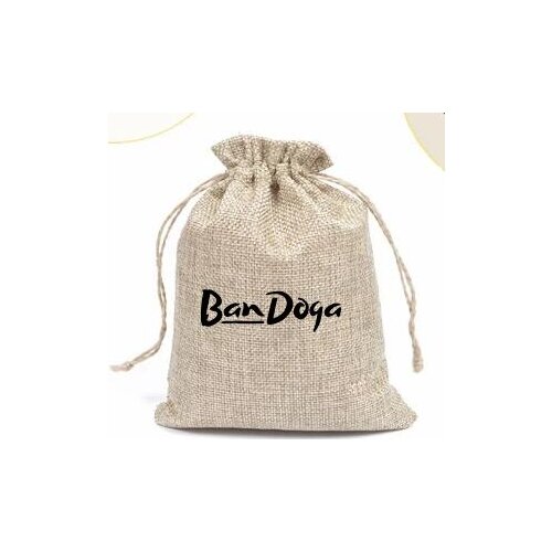 Customised Logo 200PCS 15x20cm Drawstring Jute Linen Bags & Pouches Printed With Black Logo