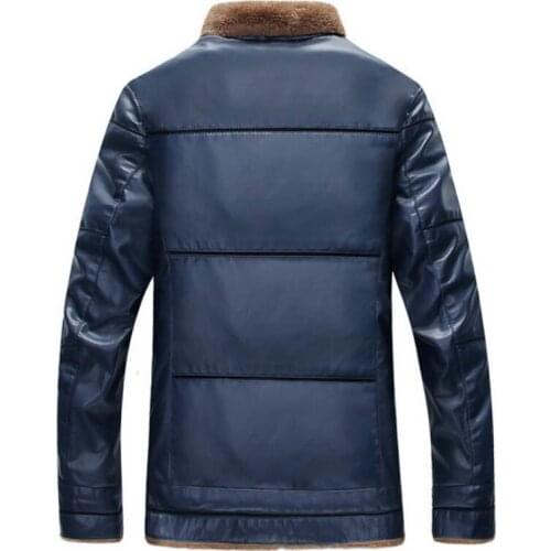 2020 New Plus Size 9XL Fleece Warm PU Leather Jacket Man Coats Brand Designer Mens Faux Leather Jackets Parkas Winter Streetwear