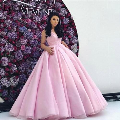 2020 Princess Pink Puffy Prom Dresses Very Lush Ball Gowns Lace Up Plus Size Long Prom Gowns Formal Dress