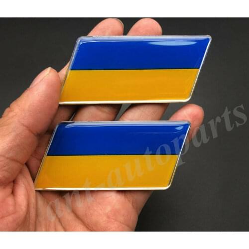 2x Ukraine Flag Car Emblem Badge Fender Motorcycle Fairing Decals Sticker