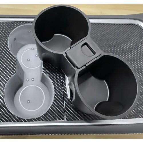 1 PCS Car Cup Holder Limiter for Tesla Model 3 / Y 2021 Accessories Silicone Water Cup Slot Slip Limit Clip Ashtray