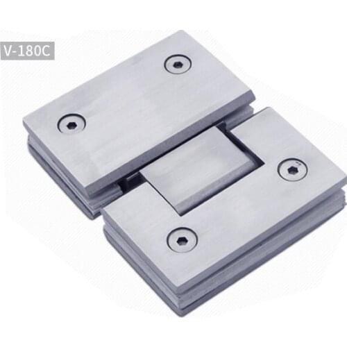 Freeshipping V-180C Stainless Steel SUS304 180° Glass Door Hinge Shower Door Hinge For Bathroom Furniture Hardware Accessories