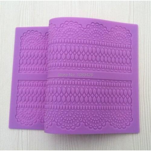 CT-410 Silicone Cake Fondant Decorating Tools, Silicone Laces Mold, Silicone Cake Baking Mat
