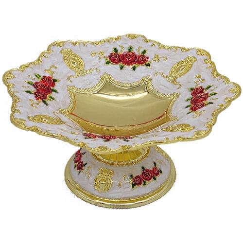 GP27 European Home Creative Fruit Bowl Living Room Coffee Table Fashion Dried Fruit Bowl Snacks Candy Plate Cake Stand Dishes