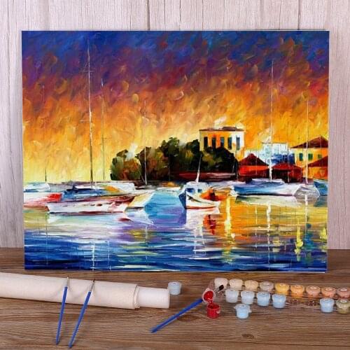 Oil Painting Style Siesta Paint By Numbers Package Acrylic Paints 50*70 Oil Painting Loft Wall Picture Children Drawing