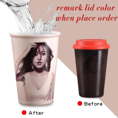 SPSCO 14oz personalized magic mug online Color Changing Coffee Mug heat sensitive travel mugs wholesale