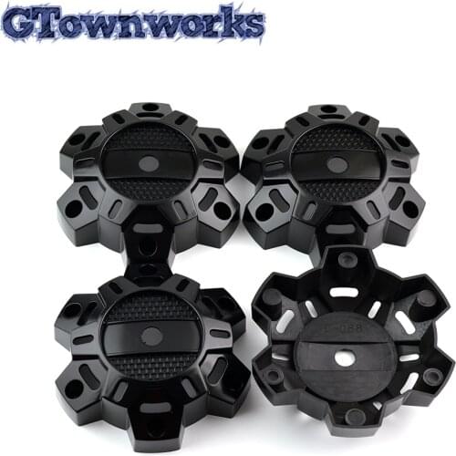 4PCS 110mm Wheel Hub Cap Cover Fit For Mags 15x7 6holes Center Rims Decoration Hubcaps Covers Black Plastic