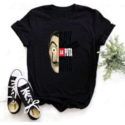 Mayos Summer Womens T-shirt Aesthetic Bratz Letter T-shirt Women Casual Black Top Fashion Short Sleeve T-shirt Women Clothing