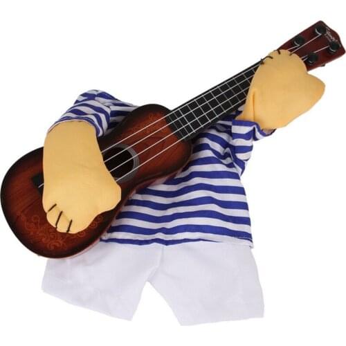 Top 2021 Pet Dog Accessoties Halloween Costumes Cute Guitarist Cosplay Change Into Clothes Kitten Puppy Cape Clothes Supplies