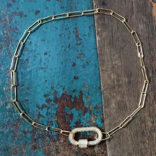 Fashion gold color punk chain for women unique trend pendant collar handmade creative design jewelry gifts for friends 2020