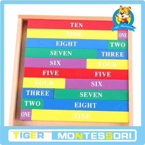 Montessori mathematics Small Numerical Rods toy