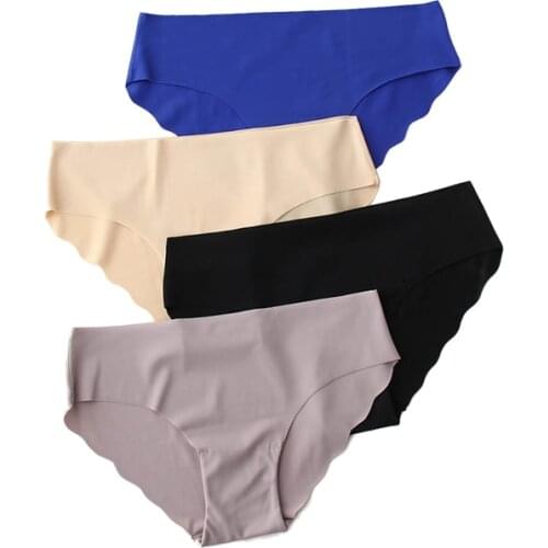 Hot sale Ultra-thin womens underwear Seamless Traceless sexy Women Panties Briefs Simple Girls Intimates Lingerie