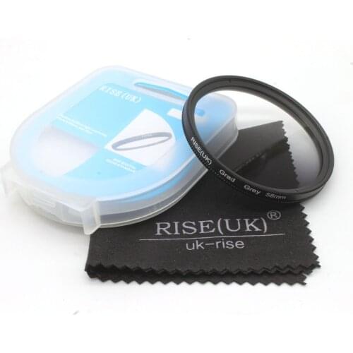 NEW RISE(UK) 58mm Rotating Grad Graduated Gray Color Lens Filter +filter case for Canon EOS 700D 600D 550D Nikon DSLR SLR Camera