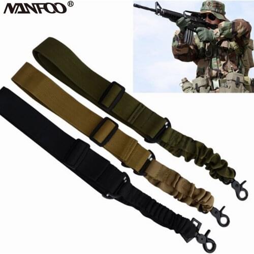 New Adjustable Multifunctional Tactical Hunting Single Point Airsoft Gun Sling Strap Nylon Rifle Weapon Belts 3 Colors